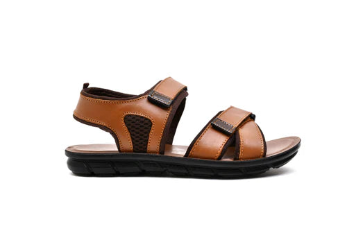 LEATHER SANDAL - AK-110 TAN - Starlet Shoes