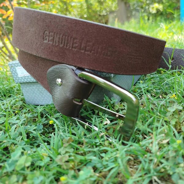 Premium Chocolate Brown Leather Belt - Khan's Wear