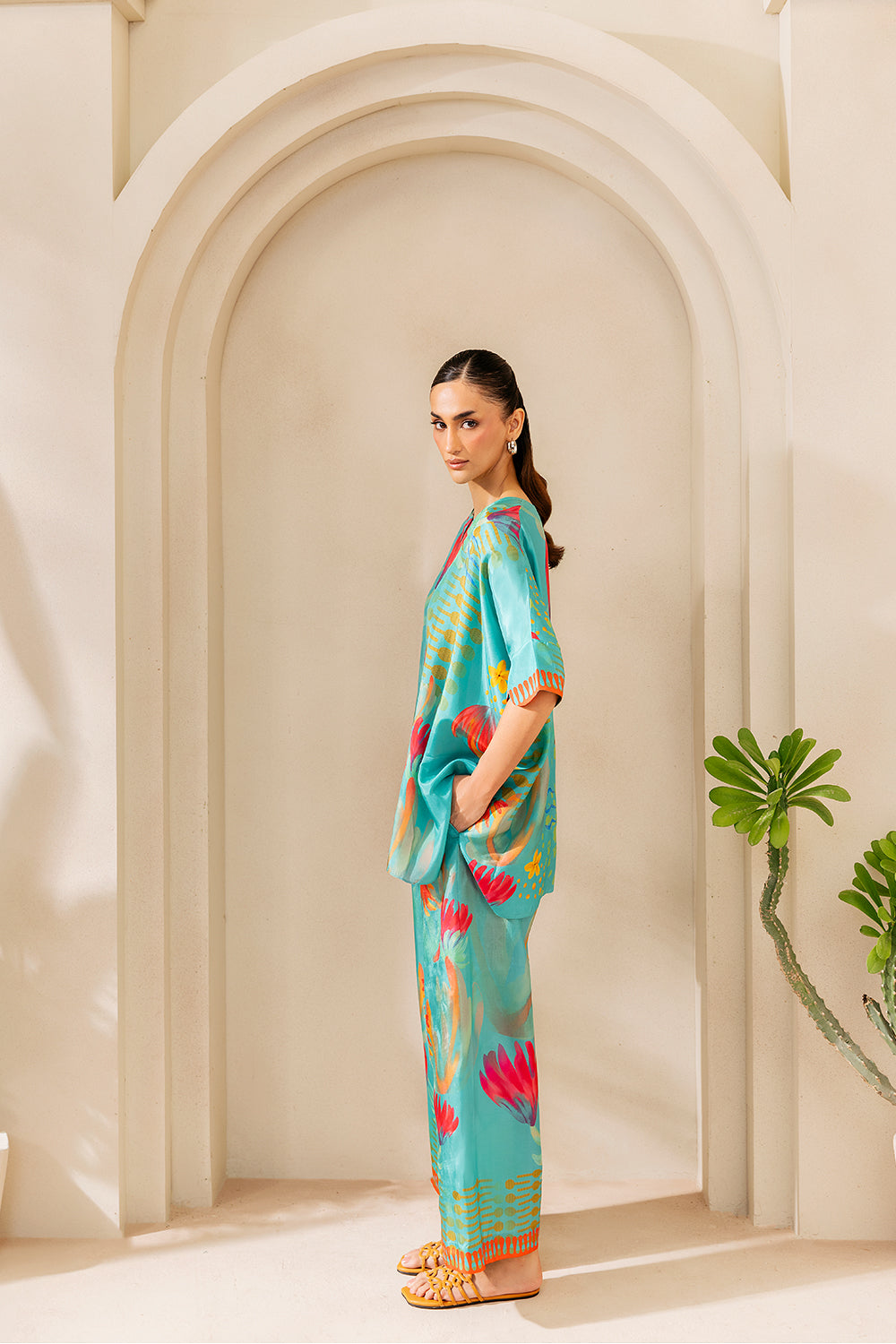 Saira Rizwan | Silk Coords 25 | SUNSET SAMBA - SRSP-25-03