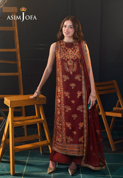 Asim Jofa | Lumiere Formals | AJLFC-05 EMBROIDERED SLUB LAWN