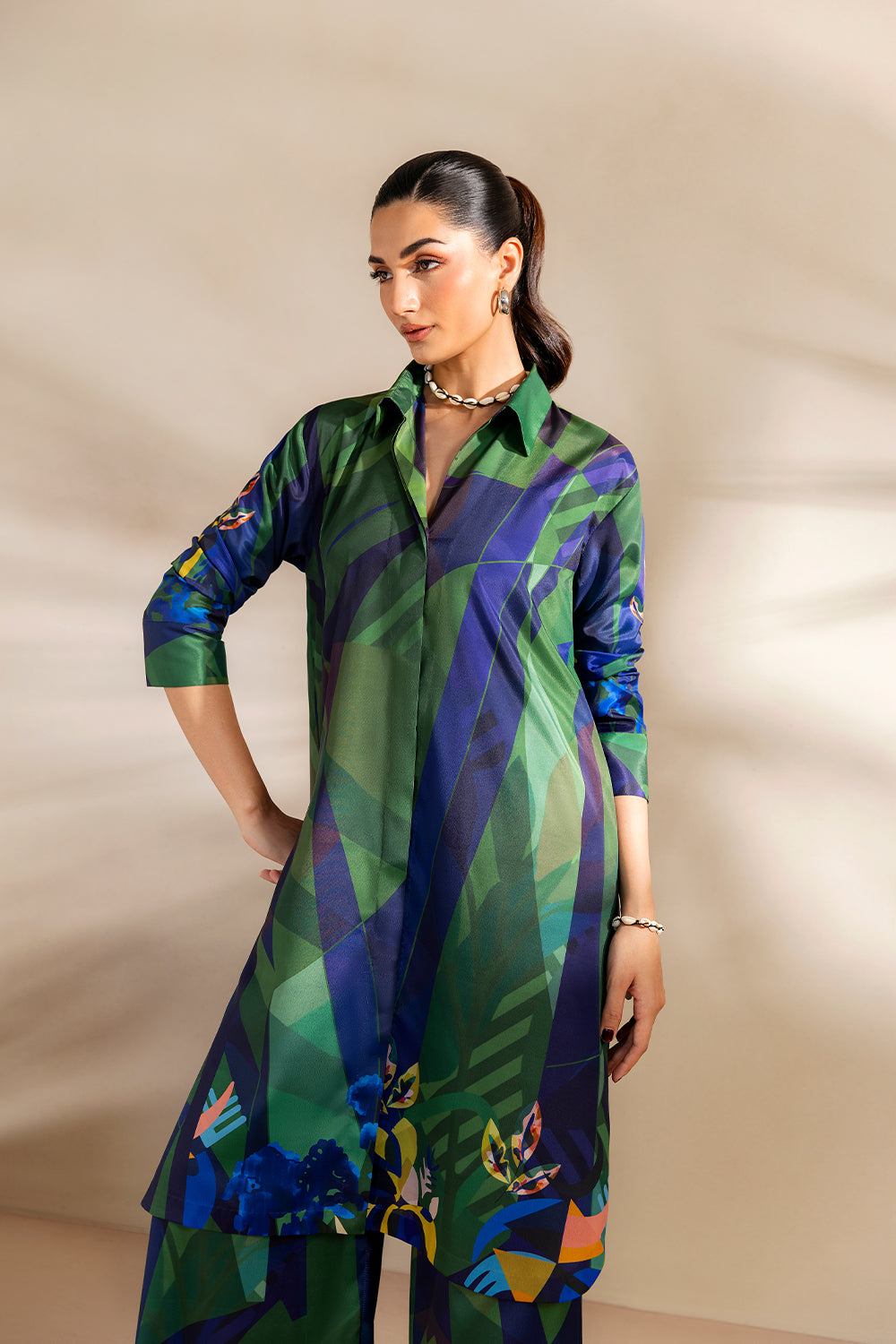 Saira Rizwan | Silk Coords 25 | SHORELINE SERENADE - SRSP-25-08